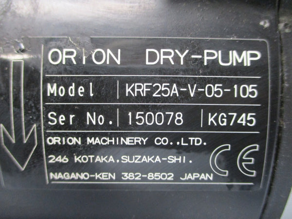 ORION KRF25A-V-05-105 208V 3.3/3.1A UNMP