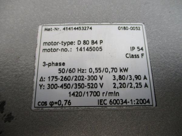 BECKER VT4.16 D80B4P 300-450/350-520V 2.20/2.25A NSNP
