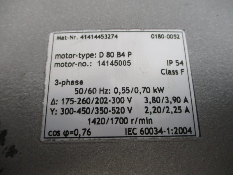 BECKER VT4.16 D80B4P 300-450/350-520V 2.20/2.25A NSNP