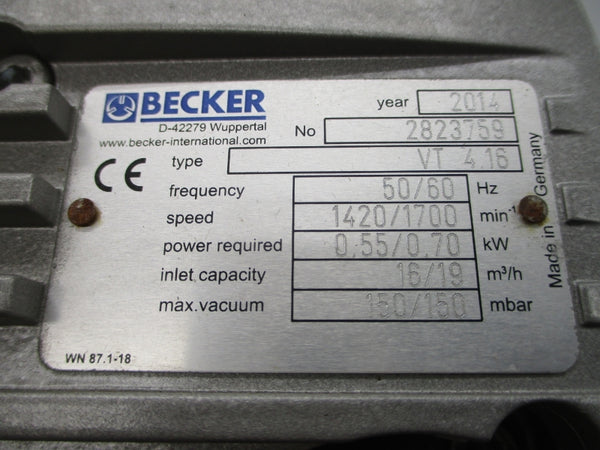 BECKER VT4.16 D80B4P 300-450/350-520V 2.20/2.25A NSNP