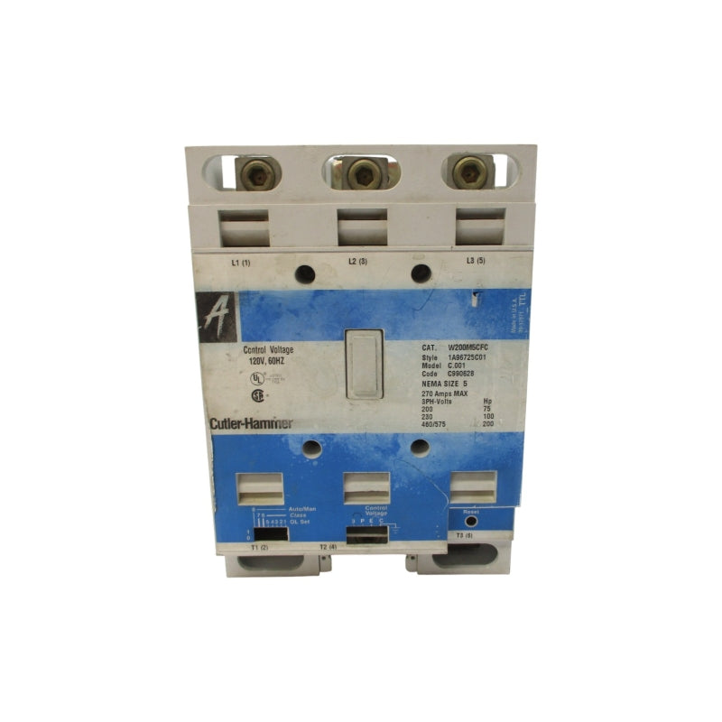 CUTLER-HAMMER W200M5CFC 1A96725C01 120V 270A UNMP