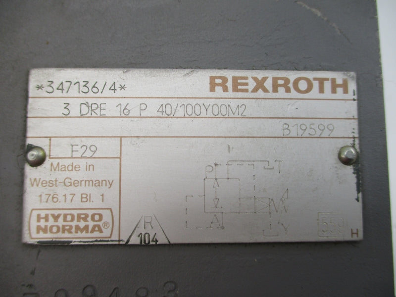 REXROTH 3 DRE 16 P 40/100Y00M2 0.8A UNMP