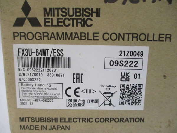 MITSUBISHI FX3U-64MT/ESS 100-240VAC 0.5A NSMP