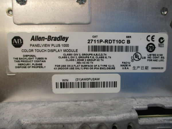 ALLEN BRADLEY 2711P-T10C4D9 SER. B 24VDC NSNP