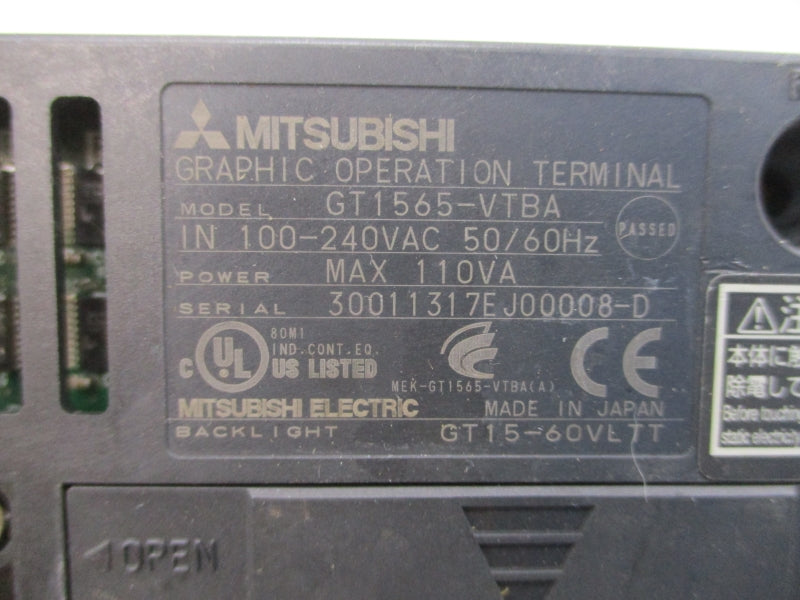 MITSUBISHI GT1565-VTBA 100-240VAC (AS PICTURED) UNMP