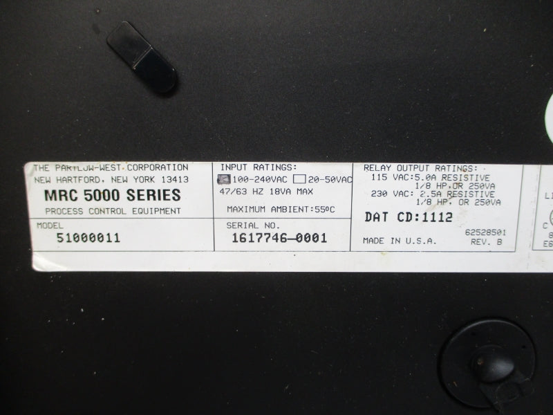 PARTLOW MRC 5000 51000011 100-240VAC UNMP
