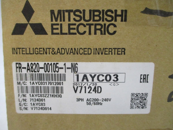 MITSUBISHI FR-A820-00105-1-N6 200-240VAC 10.6A NSMP