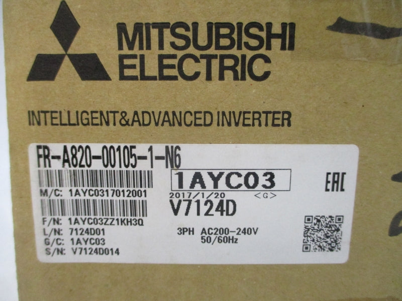 MITSUBISHI FR-A820-00105-1-N6 200-240VAC 10.6A NSMP