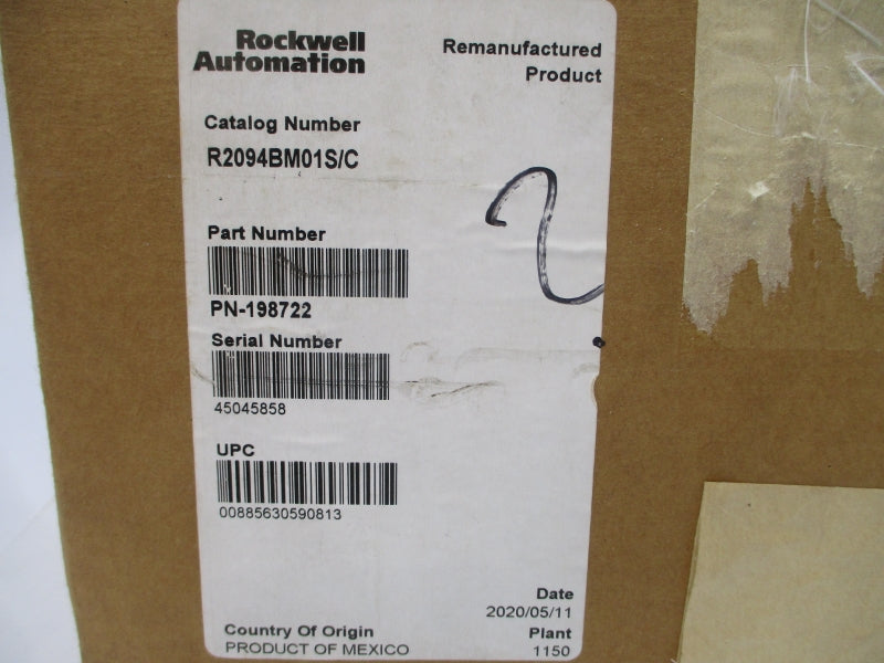 ALLEN BRADLEY 2094-BM01-S SER. C F/W 1.136 95-264VAC 0.75A REMAN