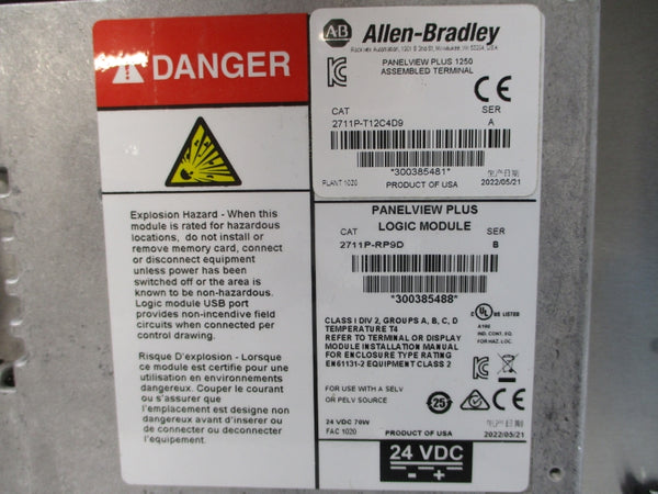 ALLEN BRADLEY 2711P-T12C4D9 SER. A 24VDC NSMP