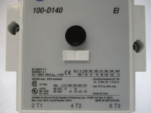 ALLEN BRADLEY 100-D140EA11 SER. A 208-277V (BR/WH) NSMP
