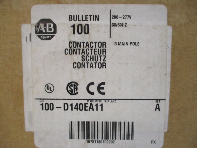 ALLEN BRADLEY 100-D140EA11 SER. A 208-277V (BR/WH) NSMP