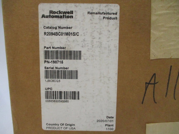 ALLEN BRADLEY 2094-BC01-M01-S SER. C F/W 1.136 380-480VAC 10A REMAN
