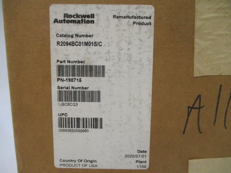 ALLEN BRADLEY 2094-BC01-M01-S SER. C F/W 1.136 380-480VAC 10A REMAN