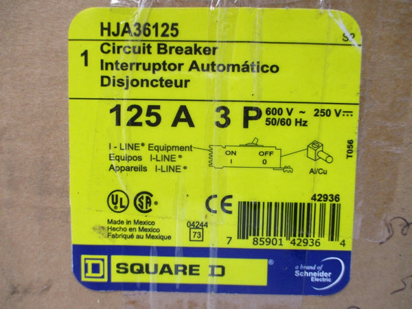 SQUARE D HJA36125 600V 125A NSMP
