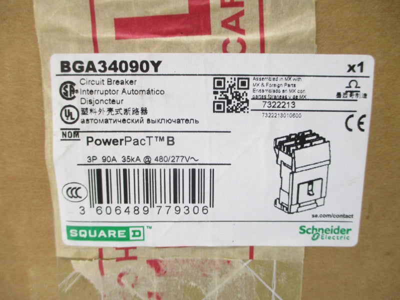 SCHNEIDER ELECTRIC BGA34090Y 480V 90A NSMP