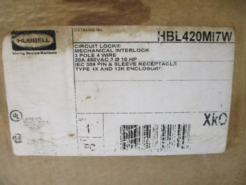 HUBBELL HBL420MI7W 480VAC 20A NSMP