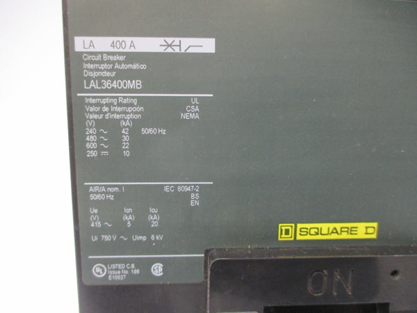 SQUARE D LAL36400MB 600V 400A UNMP