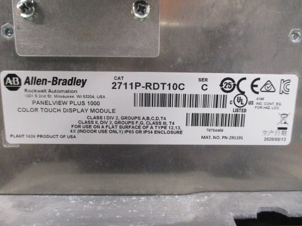 ALLEN BRADLEY 2711P-T10C4D9 SER. A 24VDC (AS PICTURED) NSNP