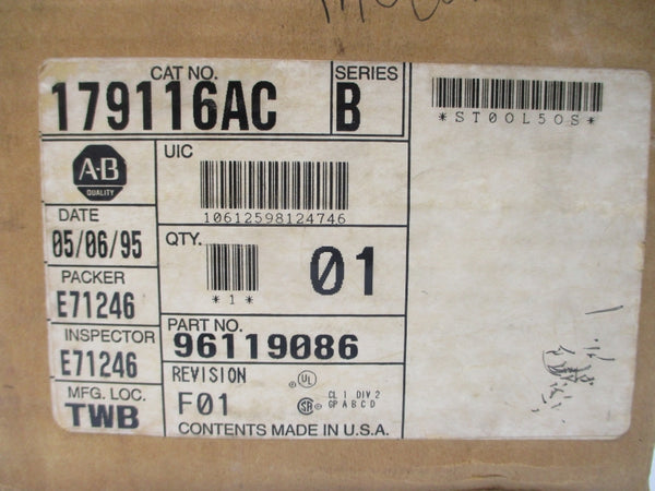 ALLEN BRADLEY 179116AC SER. B 79-132VAC NSMP