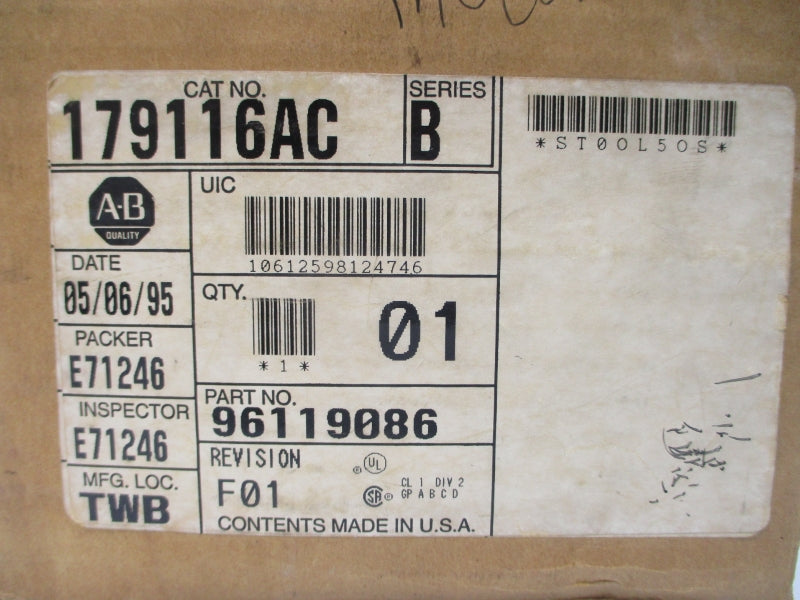 ALLEN BRADLEY 179116AC SER. B 79-132VAC NSMP