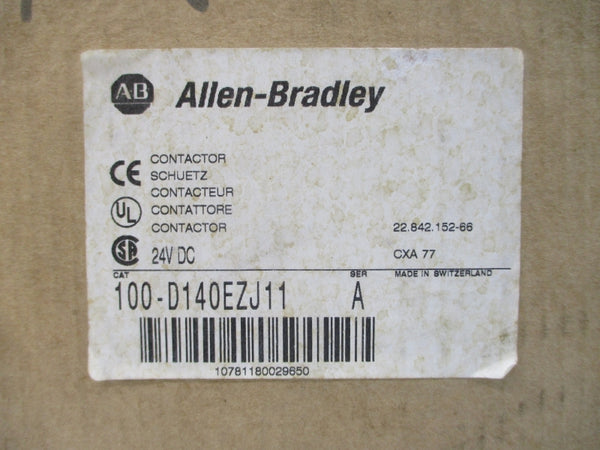 ALLEN BRADLEY 100-D140EZJ11 SER. A 24VDC (BR/WH) NSMP