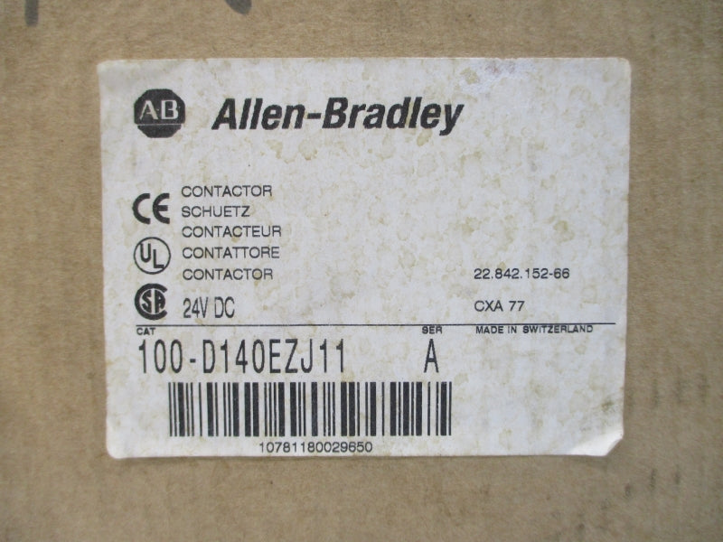 ALLEN BRADLEY 100-D140EZJ11 SER. A 24VDC (BR/WH) NSMP