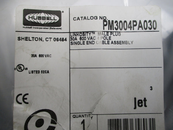 HUBBELL PM3004PA030 600VAC 30A NSMP