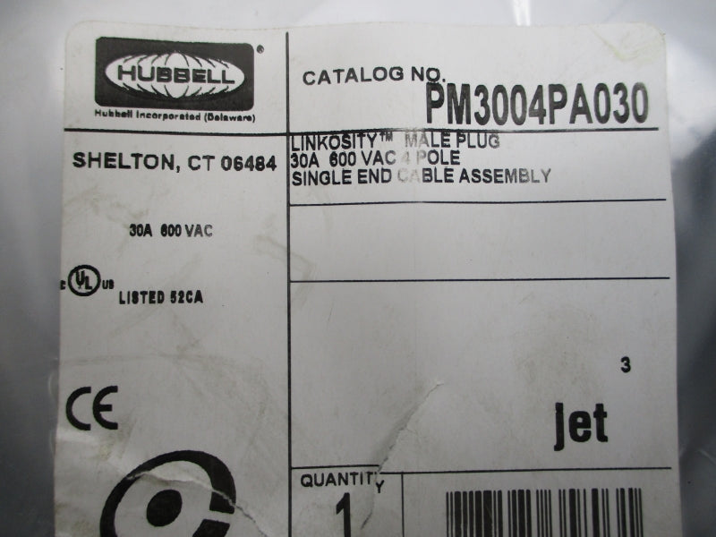HUBBELL PM3004PA030 600VAC 30A NSMP