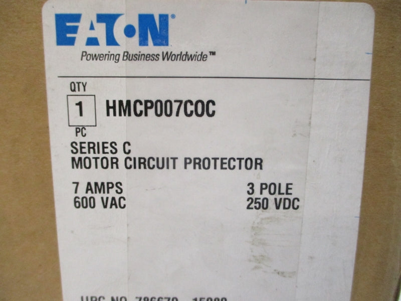 EATON HMCP007C0C 6601C87G03 SER. C 600VAC 7A NSMP