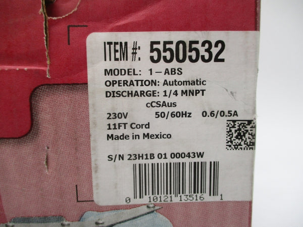 LITTLE GIANT 550532 1-ABS 230V 0.6/0.5A NSMP