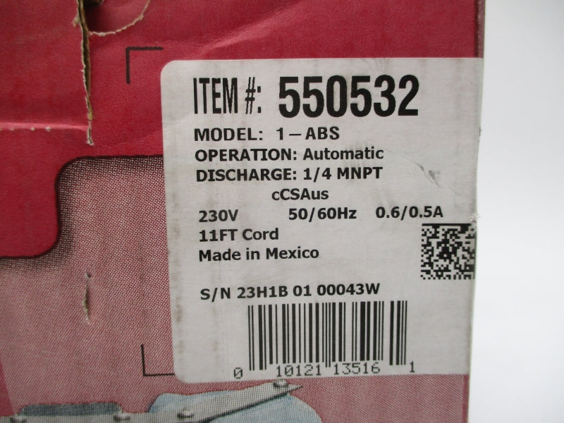 LITTLE GIANT 550532 1-ABS 230V 0.6/0.5A NSMP