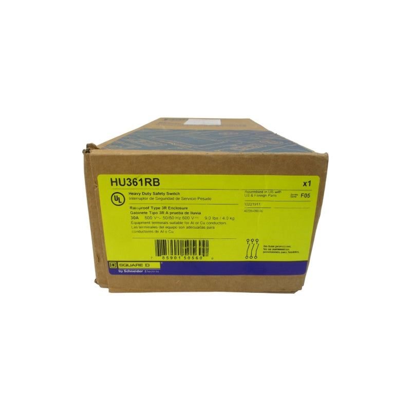 SQUARE D HU361RB SER. F05 600V 30A NSFS