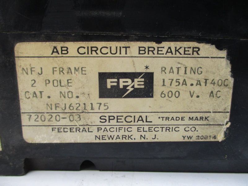 FPE NFJ621175 600VAC 175A UNMP