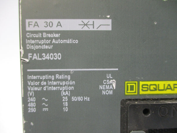 SQUARE D FAL34030 SER. 2 480V 30A (GREEN) NSNP