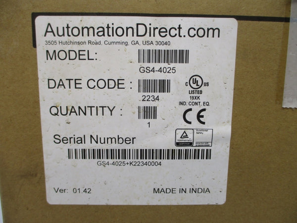 AUTOMATION DIRECT GS4-4025 380-480V 40A NSMP