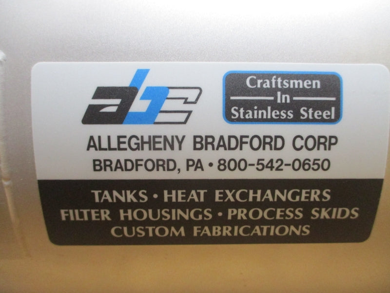 ALLEGHENY BRADFORD HE046200 8674931-0G 150PSI 350'F NSNP
