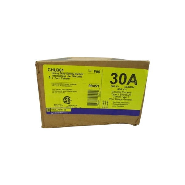 SQUARE D CHU361 SER. F05 600V 30A NSFS