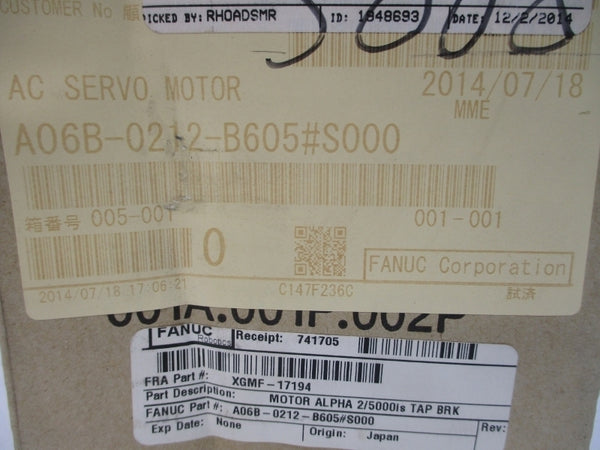 FANUC A06B-0212-B605#S000 200-240V NSMP