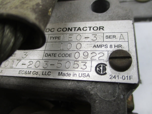 EC+M 7004 MEO-3 51017-203-5053 SER. A 230/240VDC 100A UNMP