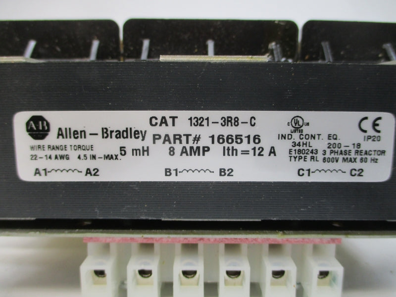 ALLEN BRADLEY 1321-3R8-C SER. A 600V (BR/WH) NSMP