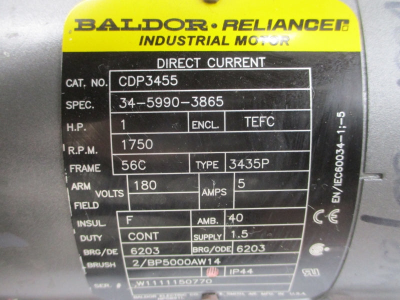 BALDOR CDP3455 34-5990-3865 180V 5A NSNP
