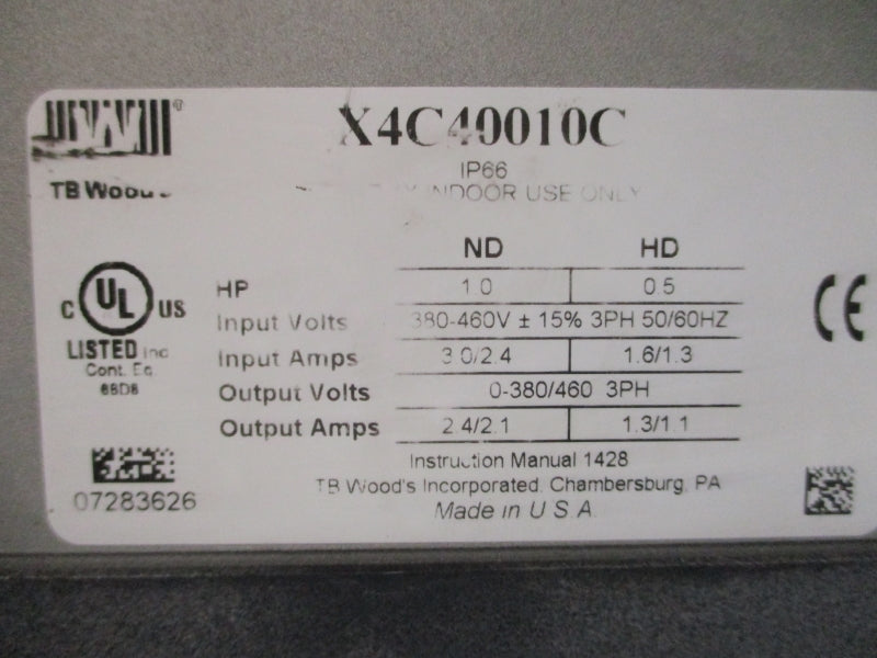 TB WOODS X4C40010C 380-460V 3.0/2.4A NSNP