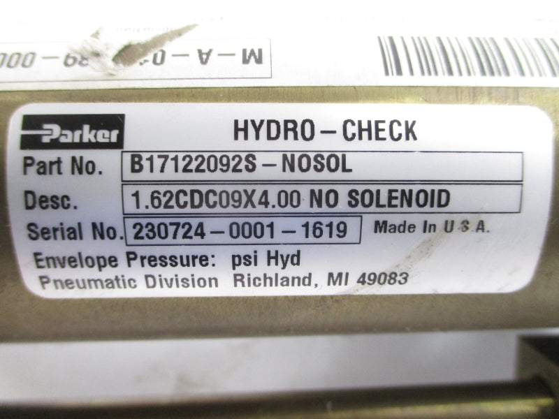 PARKER B17122092S-NOSOL 1.62CDC09X4.00 NSNP