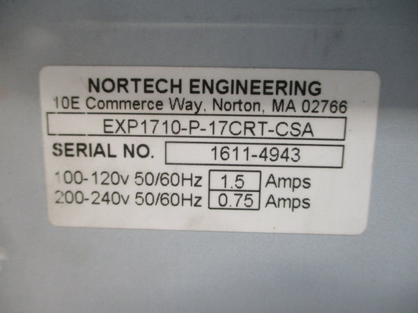 NORTECH ENGINEERING EXP1710-P-17CRT-CSA 240V 0.75A UNMP