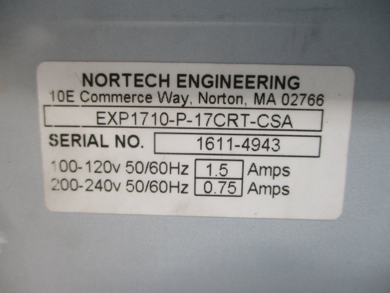 NORTECH ENGINEERING EXP1710-P-17CRT-CSA 240V 0.75A UNMP