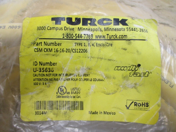 TURCK CSM CKM 16-16-20/CS12206 300V 3A NSMP