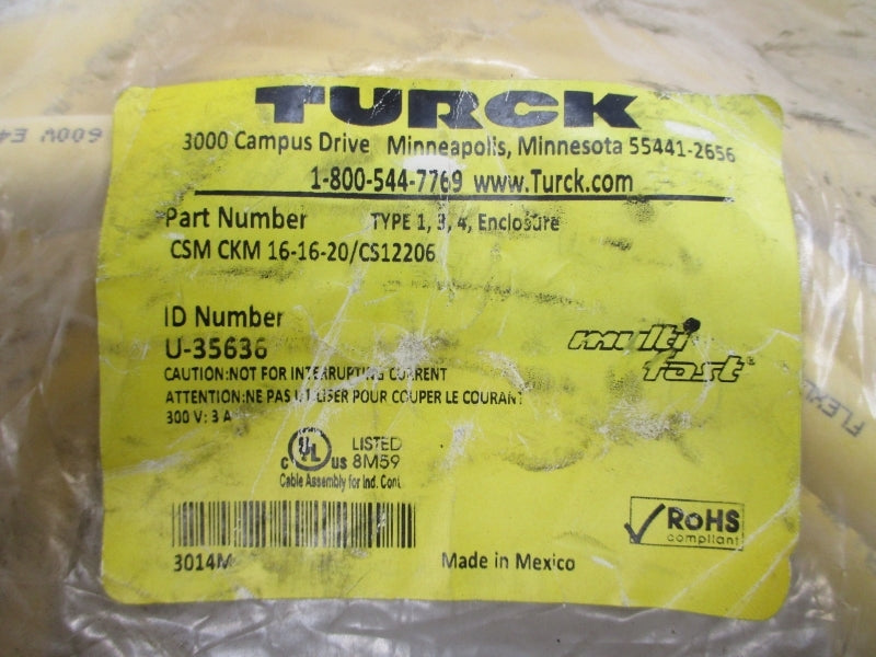 TURCK CSM CKM 16-16-20/CS12206 300V 3A NSMP
