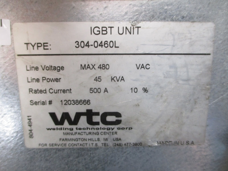 WTC 830-0820SL INVERTER-GEN5 BASE 480VAC 500A UNMP