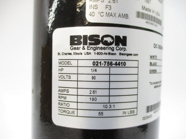 BISON 021-756-4410 32-999-4604-015 SER. 756 90VDC 2.61A NSMP